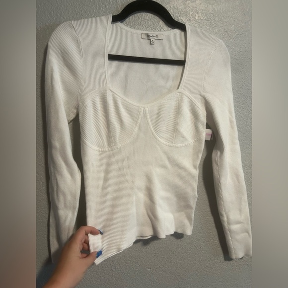 Madewell Wide Rib Sweater Top - Picture 7 of 9